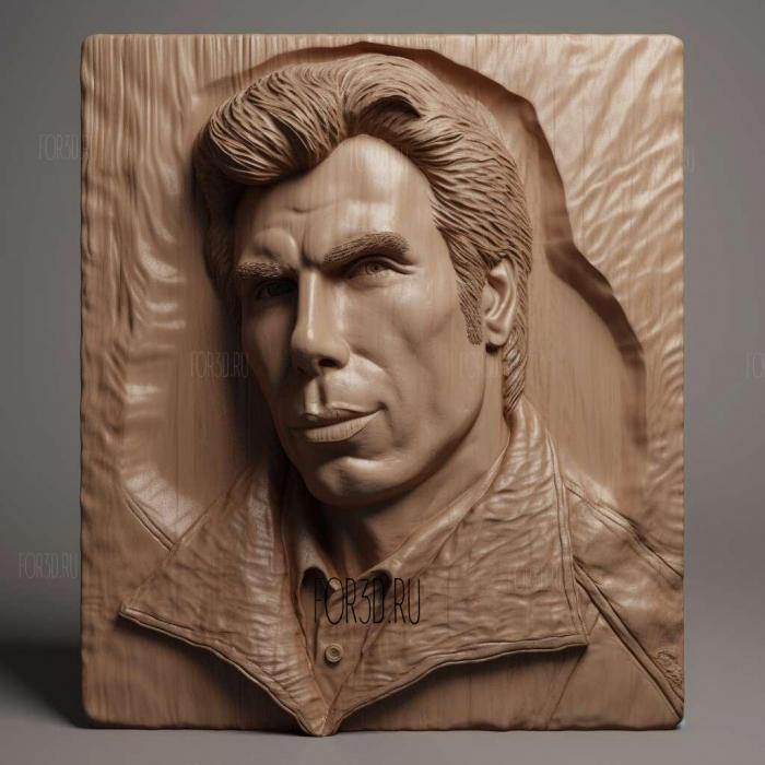 john travolta 2 stl model for CNC